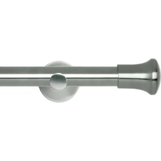 Rolls Neo 35mm Trumpet Stainless Steel Cylinder Bracket Metal Eyelet Curtain Pole