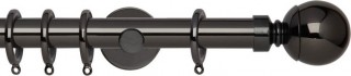 Rolls Neo 28mm Ball Black Nickel Cylinder Bracket Metal Curtain Pole