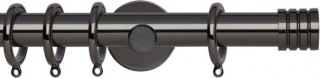 Rolls Neo 28mm Stud Black Nickel Cylinder Bracket Metal Curtain Pole