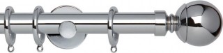 Rolls Neo 28mm Ball Chrome Cylinder Bracket Metal Curtain Pole