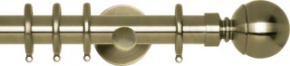 Rolls Neo 28mm Ball Spun Brass Cylinder Bracket Metal Curtain Pole