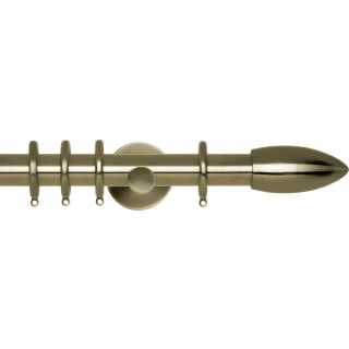 Rolls Neo 28mm Bullet Spun Brass Cylinder Bracket Metal Curtain Pole