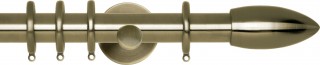 Rolls Neo 28mm Bullet Spun Brass Cylinder Bracket Metal Curtain Pole