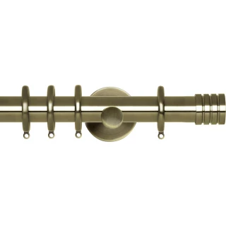Rolls Neo 28mm Stud Spun Brass Cylinder Bracket Metal Curtain Pole