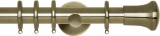 Rolls Neo 28mm Trumpet Spun Brass Cylinder Bracket Metal Curtain Pole