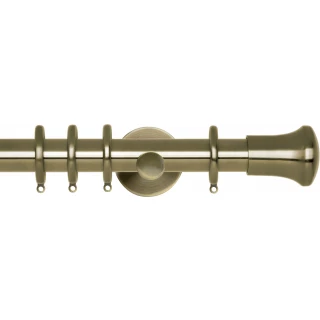 Rolls Neo 28mm Trumpet Spun Brass Cylinder Bracket Metal Curtain Pole