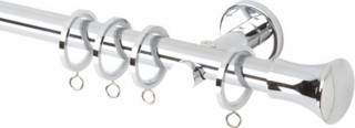 Rolls Neo 19mm Trumpet Chrome Cylinder Bracket Metal Curtain Pole