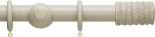 Hallis Origins 35mm Limestone Fossil Barrel Wood Curtain Pole