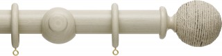 Hallis Origins 35mm Limestone Twine Wood Curtain Pole