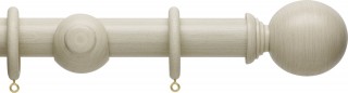Hallis Origins 35mm Limestone Ball Wood Curtain Pole