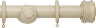 Hallis Origins 35mm Limestone Disc Wood Curtain Pole