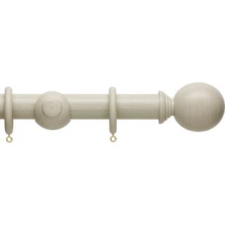 Hallis Origins 45mm Limestone Ball Wood Curtain Pole