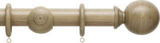Hallis Origins 45mm Quarry Stone Ball Wood Curtain Pole