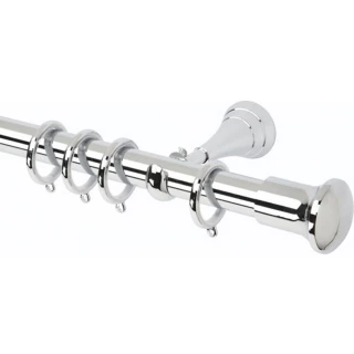 Rolls Neo 28mm Trumpet Chrome Cup Bracket Metal Curtain Pole