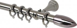 Rolls Neo 28mm Bullet Black Nickel Cup Bracket Metal Curtain Pole