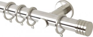 Rolls Neo 35mm Stud Stainless Steel Cylinder Bracket Metal Curtain Pole
