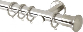 Rolls Neo 35mm Trumpet Stainless Steel Cylinder Bracket Metal Curtain Pole