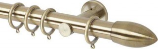 Rolls Neo 35mm Bullet Spun Brass Cylinder Bracket Metal Curtain Pole