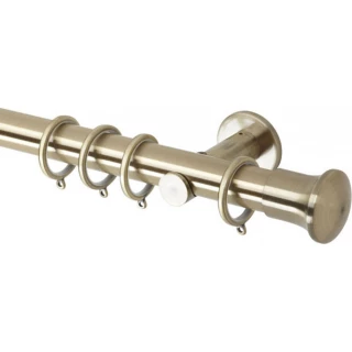 Rolls Neo 35mm Trumpet Spun Brass Cylinder Bracket Metal Curtain Pole