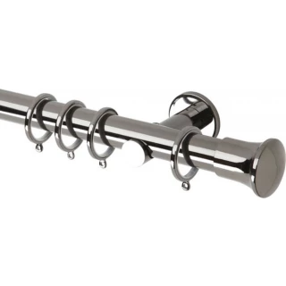Rolls Neo 35mm Trumpet Black Nickel Cylinder Bracket Metal Curtain Pole