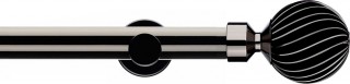 Integra Inspired Lustra 28mm Black Nickel Metal Eyelet Curtain Pole