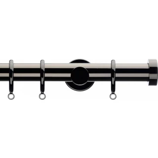 Integra Inspired Lustra 28mm Black Nickel Metal Curtain Pole