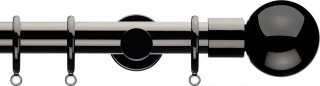 Integra Inspired Lustra 28mm Black Nickel Metal Curtain Pole