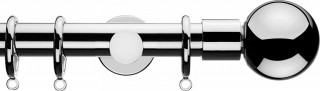 Integra Inspired Lustra 28mm Chrome Metal Curtain Pole