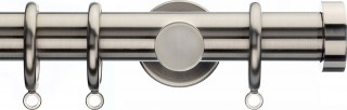 Integra Inspired Lustra 28mm Satin Nickel Metal Curtain Pole