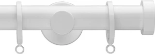 Integra Inspired Eclipse 28mm High Gloss White Metal Curtain Pole