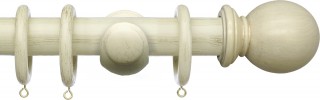 Integra Masterpiece 50mm Distressed Cream Wood Curtain Pole