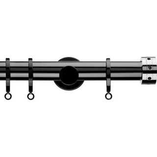 Integra Inspired Nuance 28mm Black Nickel Metal Curtain Pole