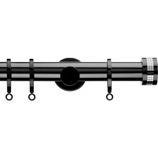 Integra Inspired Nuance 28mm Black Nickel Metal Curtain Pole