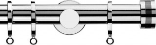Integra Inspired Nuance 28mm Chrome Metal Curtain Pole