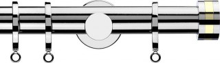 Integra Inspired Nuance 28mm Chrome Metal Curtain Pole