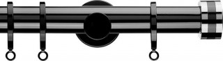 Integra Inspired Nuance 28mm Black Nickel Metal Curtain Pole