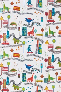 T-Rex Town Wallpaper 1826/683 by Prestigious Textiles