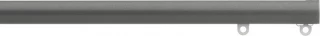 Silent Gliss 7600 Metropole 23mm Gunmetal Flush Endcap Aluminium Curtain Pole