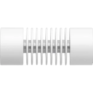 Silent Gliss 7610/6130 Metropole 30mm White Groove Cylinder Finial