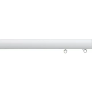 Silent Gliss 7610 Metropole 30mm White Flush Endcap Aluminium Curtain Pole