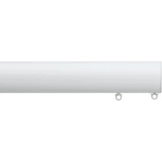 Silent Gliss 7620 Metropole 50mm White Flush Endcap Aluminium Curtain Pole