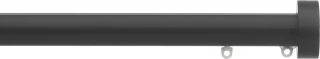 Silent Gliss 7610 Metropole 30mm Black Design Endcap Aluminium Curtain Pole
