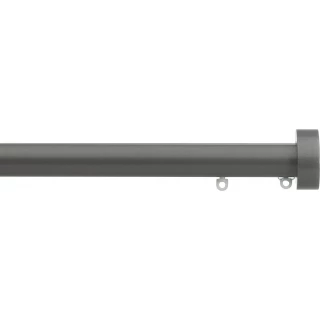 Silent Gliss 7610 Metropole 30mm Gunmetal Design Endcap Aluminium Curtain Pole