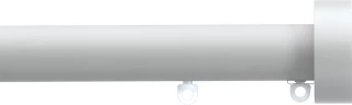 Silent Gliss 7610 Metropole 30mm Silver Design Endcap Aluminium Curtain Pole