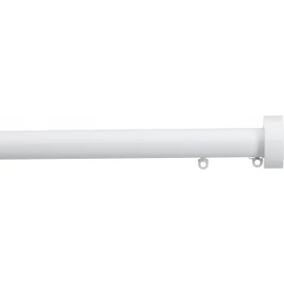 Silent Gliss 7610 Metropole 30mm White Design Endcap Aluminium Curtain Pole
