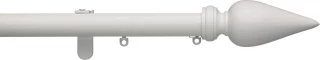 Silent Gliss 7610 Metropole 30mm White Spear Aluminium Curtain Pole