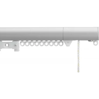 Silent Gliss 7630 Corded Metropole 30mm Anodic Grey Flush Endcap Aluminium Curtain Pole