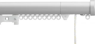 Silent Gliss 7630 Corded Metropole 30mm Anodic Grey Stud Endcap Aluminium Curtain Pole