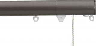 Silent Gliss 7630 Corded Metropole 30mm Bronze Flush Endcap Aluminium Curtain Pole