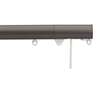 Silent Gliss 7630 Corded Metropole 30mm Bronze Flush Endcap Aluminium Curtain Pole